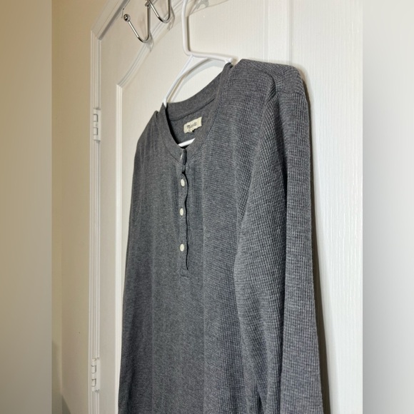 Madewell Heathered Thermal Henley Tee size M - Picture 4 of 15